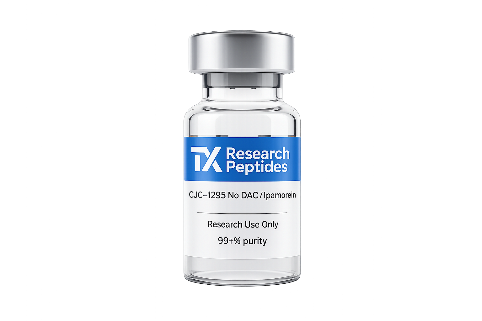 CJC-1295 No DAC / Ipamorelin research peptide vial