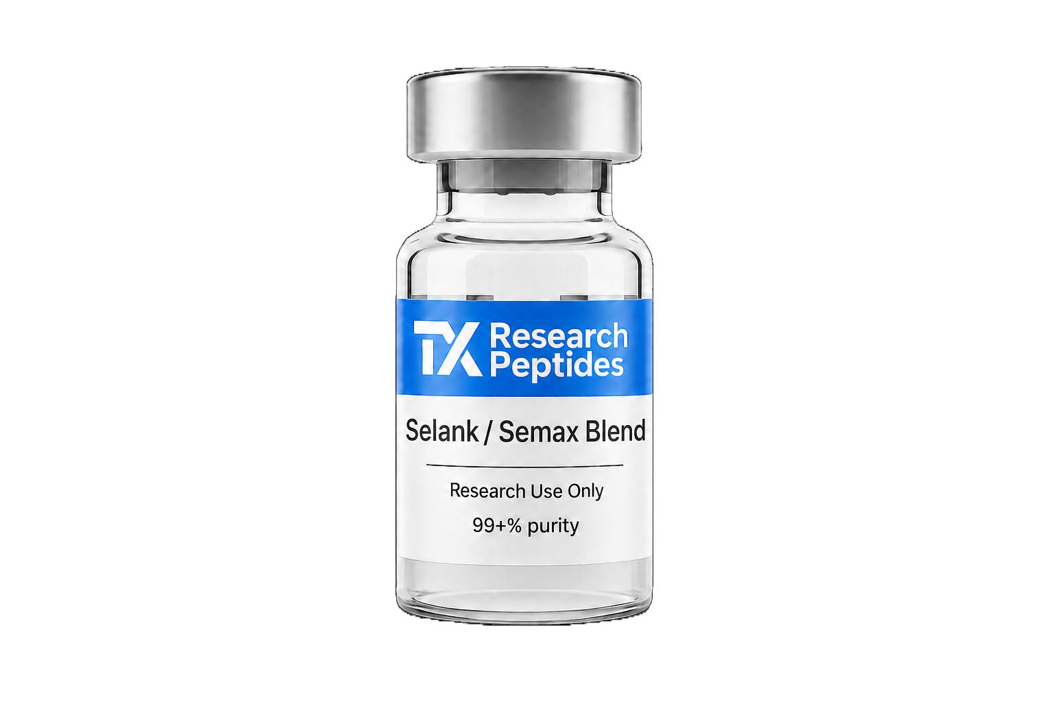 Selank / Semax Blend research peptide vial